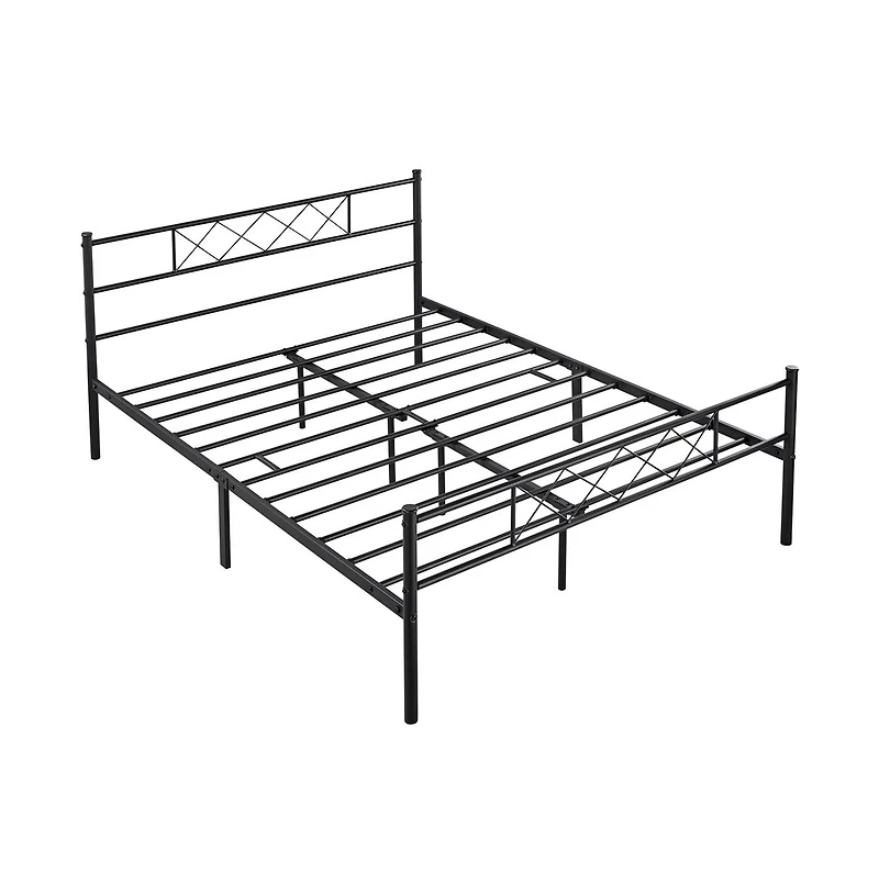 Yaheetech Simple Metal Platform Bed Frame with Slat Support