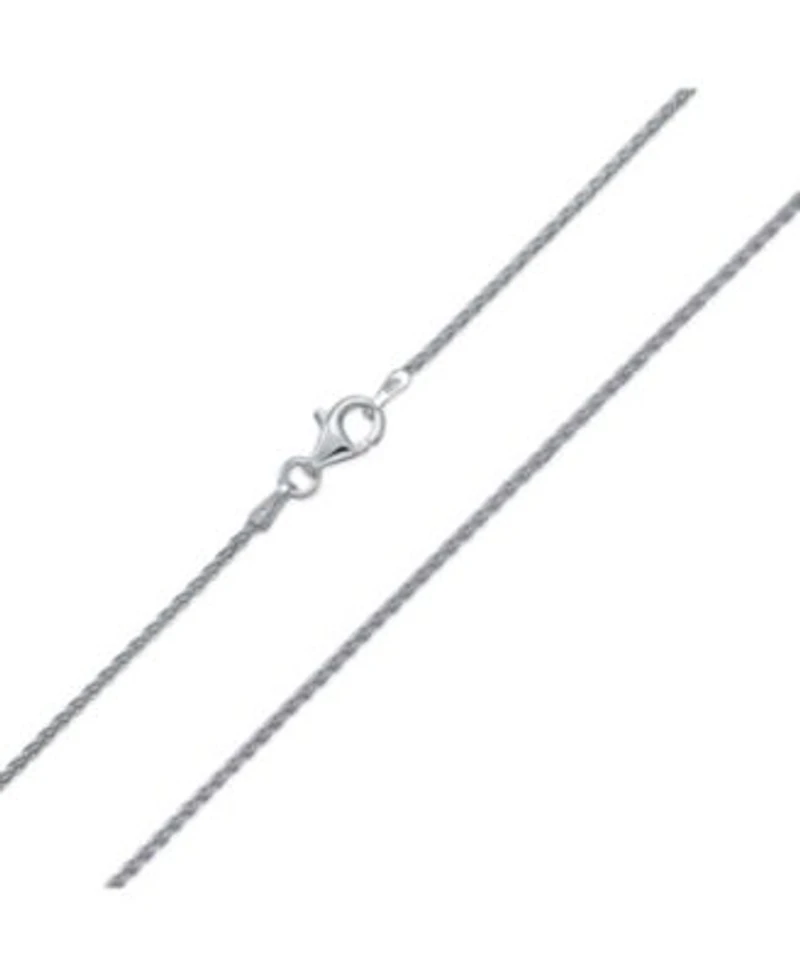 Bling Jewelry Thin Spiga Wheat Chain Necklace .925 Sterling Silver 2.5 Mm 030 Gauge