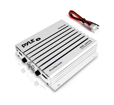 Pyle 4-Ch. Elite Series Marine Amplifier, Waterproof, 400 Watt, Dual Mosfet Power Supply