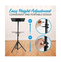 Pyle Universal Laptop Device Stand - Height Adjustable Tripod Mount (Set of 2)