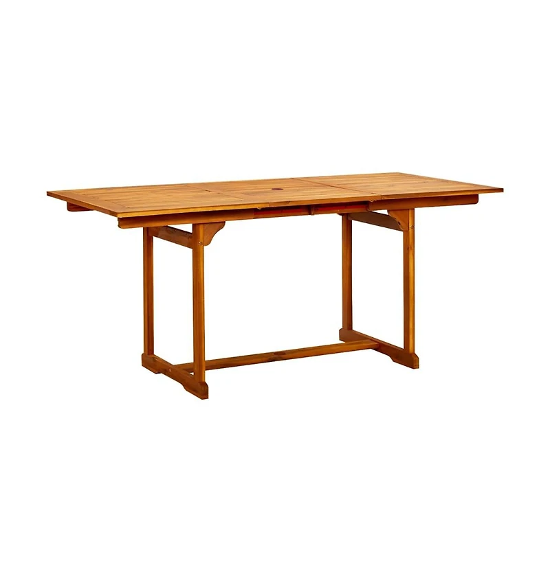 vidaXL Garden Dining Table (47.2"-66.9")x31.5"x29.5" Solid Acacia Wood