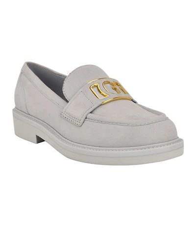Guess Women's Shuttle Logo Hardware Round Toe Loafers