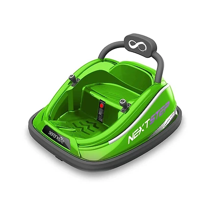 SereneLife 360° Spinning Kids Bumper Car with Remote Control, Led Lights, and 2 Driving Modes (Pink)