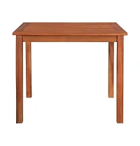vidaXL Patio Table 33.5"x33.5"x29.1" Solid Acacia Wood