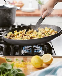 Rachael Ray Cook + Create Hard Anodized Nonstick Frying Pan with Helper Handle, 14"