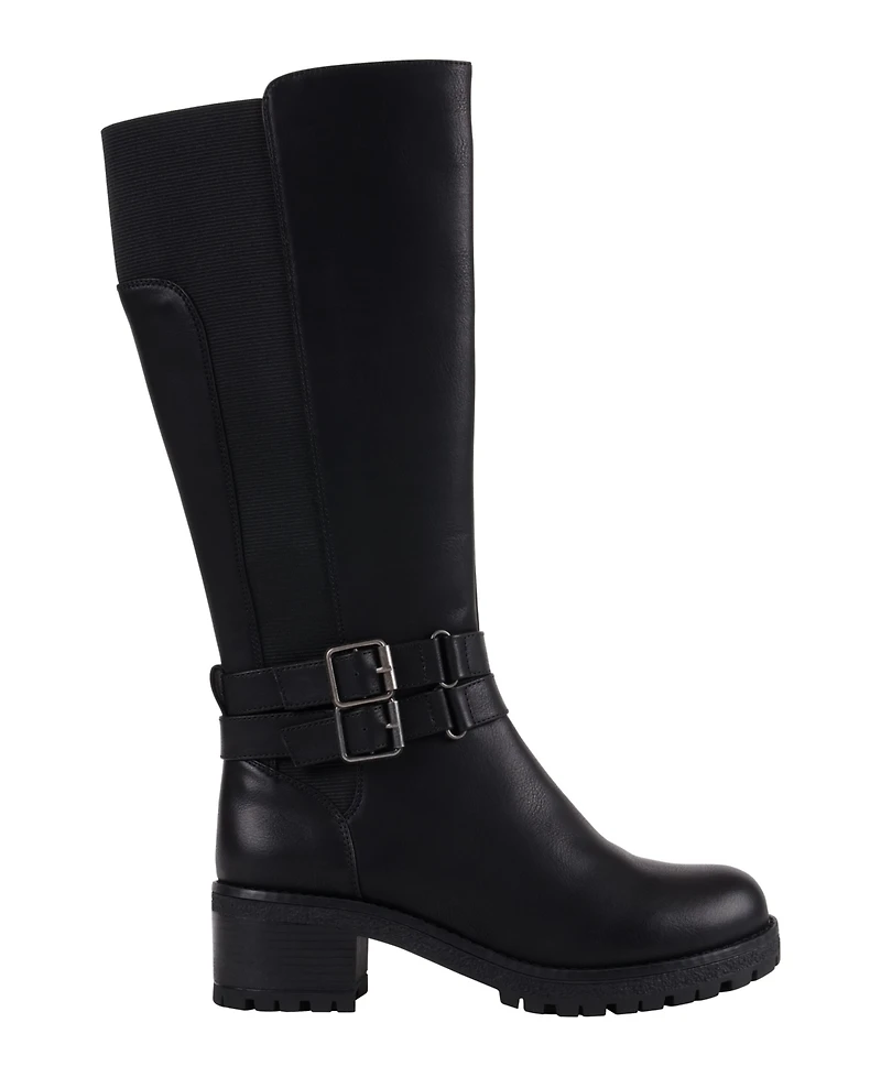 Gc Shoes Women's Jonah Lug Sole Block Heel Knee High Boots