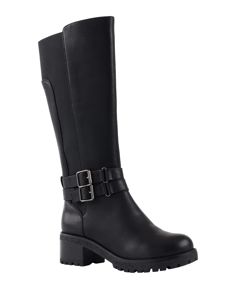 Gc Shoes Women's Jonah Lug Sole Block Heel Knee High Boots