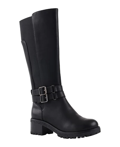 Gc Shoes Women's Jonah Lug Sole Block Heel Knee High Boots