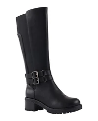Gc Shoes Women's Jonah Lug Sole Block Heel Knee High Boots