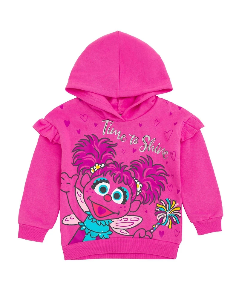 Sesame Street Toddler Girls Fleece Pullover Hoodie and Pants Outfit Set to (12 Months - 5T
