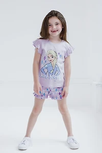 Frozen Girls Disney Princess Moana Belle Minnie Mouse Nightmare Before Christmas Tank Top and French Terry Shorts to