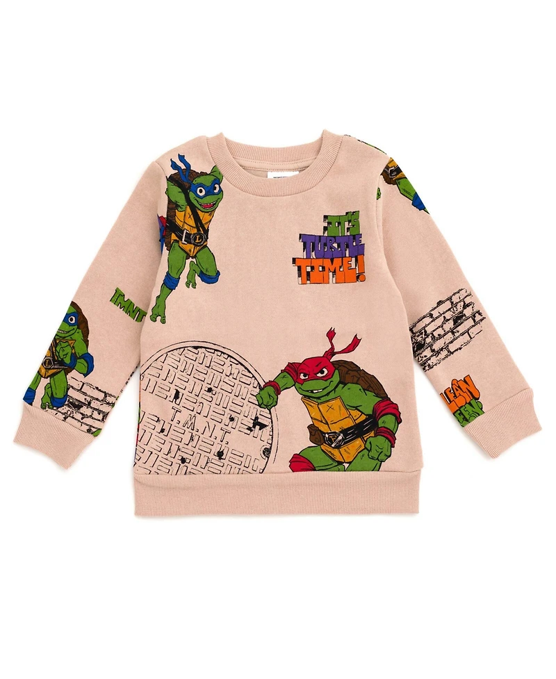Teenage Mutant Ninja Turtles Fleece Sweatshirt and Pants Outfit Set Infant to Big Kid Sizes (12 Months - 14-16)