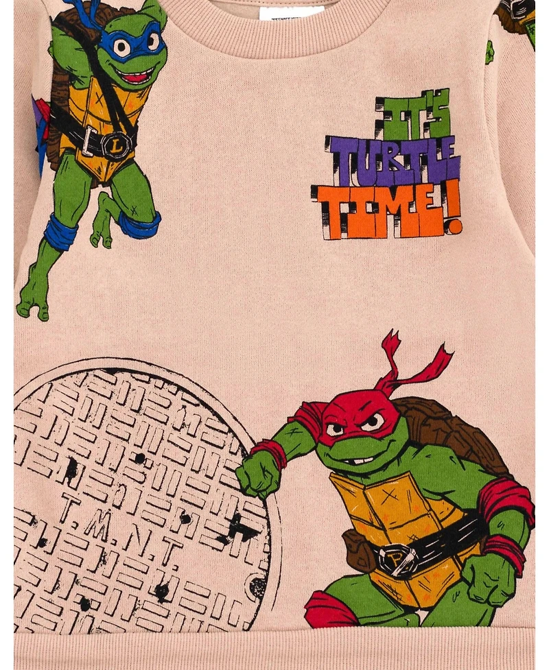 Teenage Mutant Ninja Turtles Fleece Sweatshirt and Pants Outfit Set Infant to Big Kid Sizes (12 Months - 14-16)