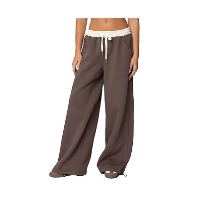 Edikted Womens Mikki Wide Leg Sweatpants