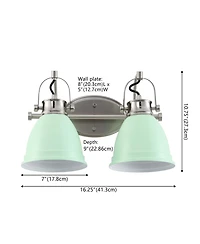 Jonathan Y Phineas -Light Adjustable Farmhouse Bohemian Iron Led Vanity Light