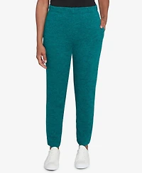 Alfred Dunner Women's French Quarter Soft Brushed Knit Jogger Pants