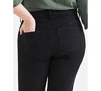 Style & Co Plus Mid-Rise Curvy-Fit Cropped Jeans, Exclusively at Macy's