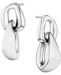 Calvin Klein Stainless Steel Chunky Link Drop Earrings