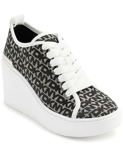 Dkny Women's Byla Lace Up Wedge Sneakers