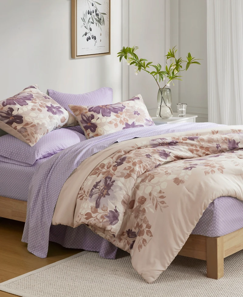 Madison Park Essentials Luna Floral 5-Pc. Comforter, Twin