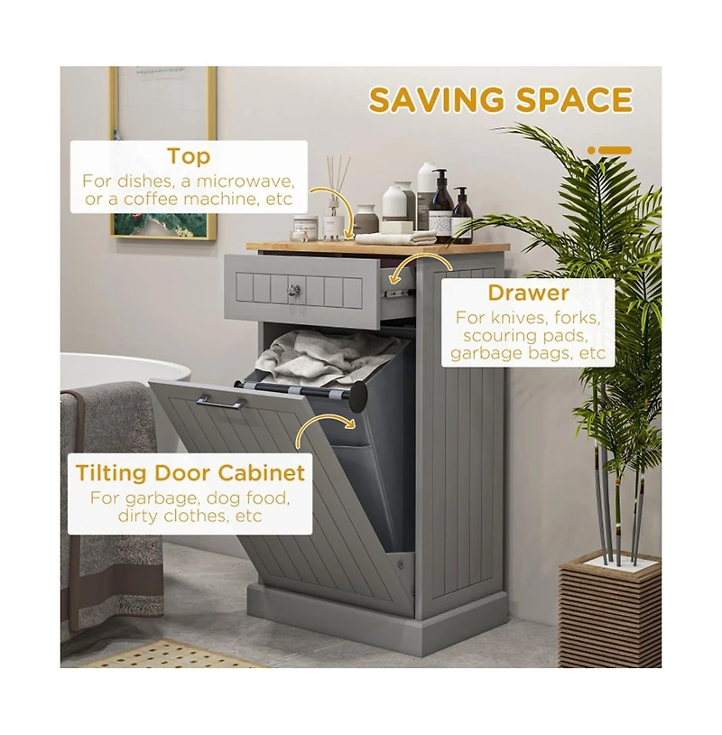 Slickblue Kitchen Tilt-Out Trash Bin Cabinet Stylish and Convenient Waste Management Solution