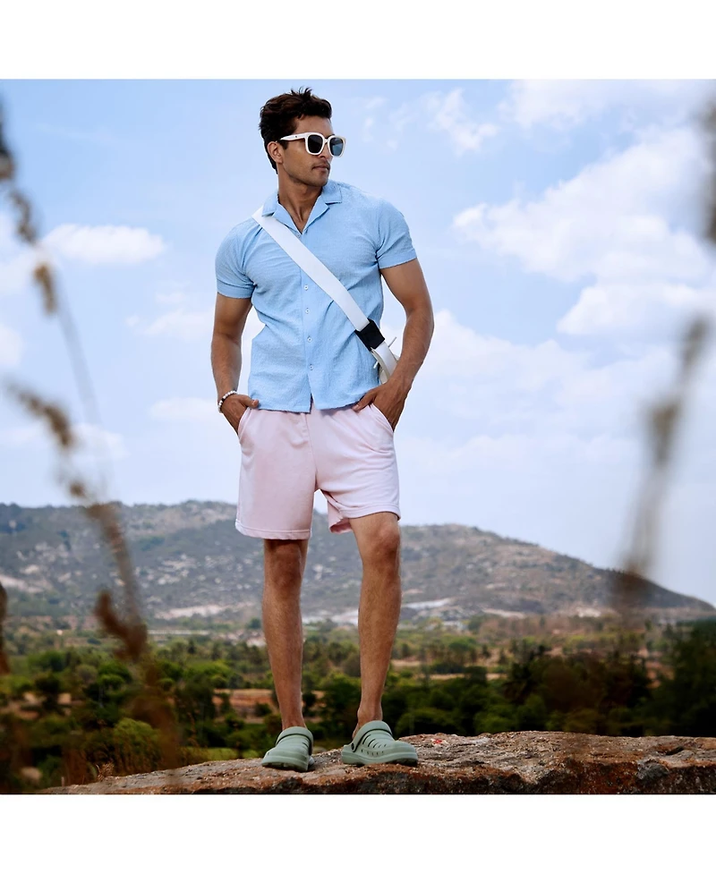 Men's Sky Blue Creased Shirt