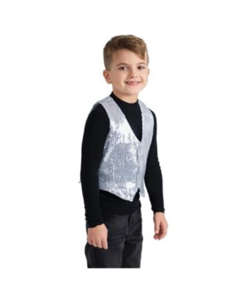 Dress Up America Sequined Party Vest Kids Girls Boys