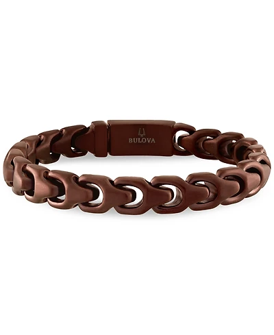 Bulova Brown-Tone Stainless Steel Link Bracelet
