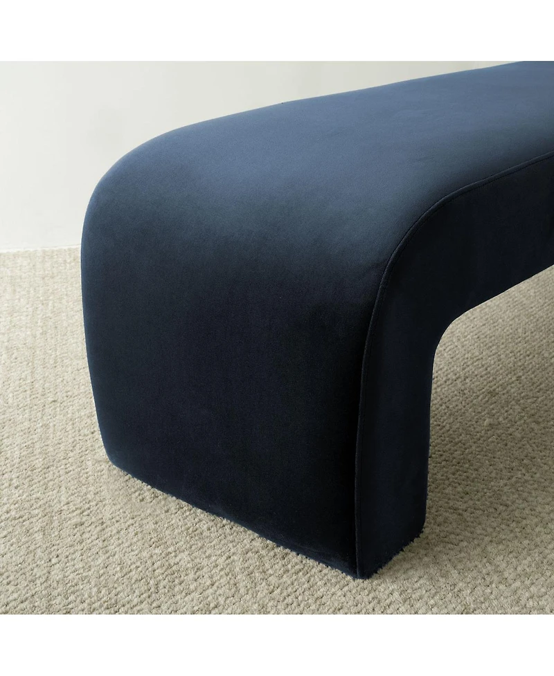 60" Boucle Look Large Bedroom Waterfall Upholstered Bench-Maison