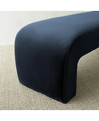 60" Boucle Look Large Bedroom Waterfall Upholstered Bench-Maison