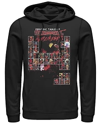 Fifth Sun Men's Deadpool Periodic Hoodie Fleece Pullover