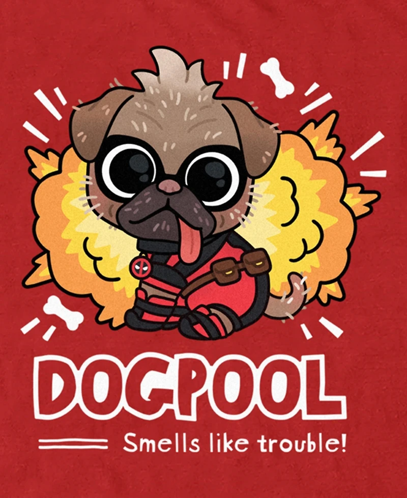 Fifth Sun Men's Cute Dogpool Short Sleeve T-Shirt