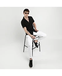 Men's Onyx Black Creased Shirt