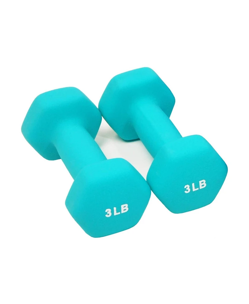 BalanceFrom Fitness 3, 5, and 8 Pound Neoprene Coated Dumbbell Set with Stand