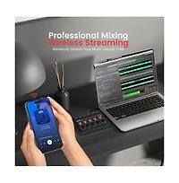 Pyle Compact Bluetooth 4-Channel Line Mixer with Usb Audio Interface