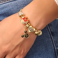 Disney Minnie Mouse Fashion 7" Charm Bracelet with Heart, Bow, and Crystal Beads