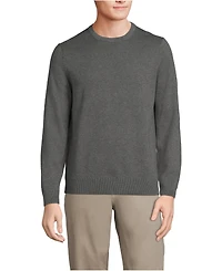 Lands' End Men's Fine Gauge Cotton Crew Neck Sweater