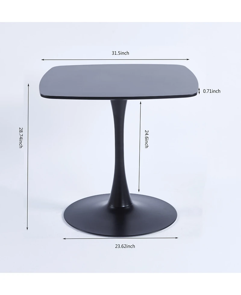 Special Mdf Dining Table – Black Kitchen Table, Ideal as an Executive Desk