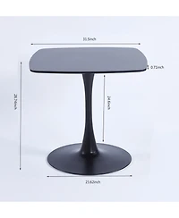 Special Mdf Dining Table – Black Kitchen Table, Ideal as an Executive Desk