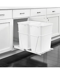 Rev-a-Shelf Double Pullout Kitchen Cabinet 27 qt. Trash Can, Rv-15PB-2 S