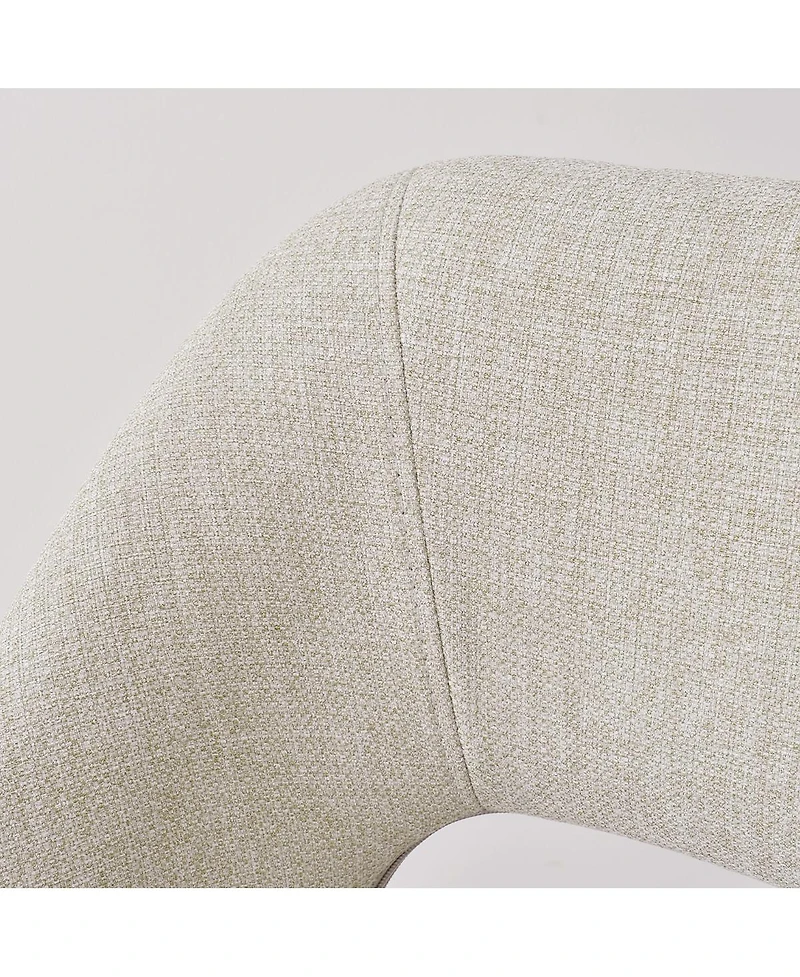 360° Swivel Fabric Stool,Set Of 2 Adjustable Barstools-Maison Boucle