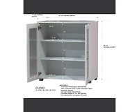 Kings Brand Furniture 2-Door Accent Storage Cabinet, Sideboard Buffet Floor Cupboard for Kitchen, Dining Room, Living Entryway