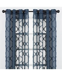 Chanasya Premium 2-Panel Faux Linen Shimmer Textured Sheer Curtain Panels