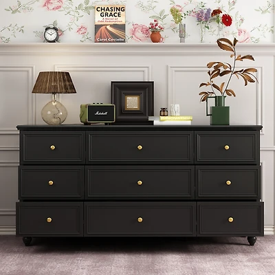 Homsee Modern 9-Drawer Wooden Chest of Drawers