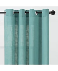 Chanasya Premium 2-Panel Soft Textured Semi Sheer Grommet Curtains for Window Living Room Bedroom Kitchen Office