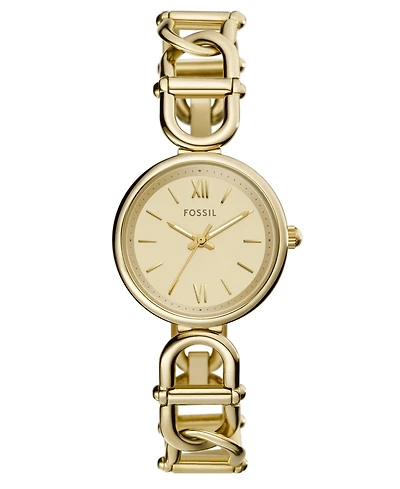 Fossil Women's Mini Carlie Three-Hand Rose Gold Stainless Steel Watch, 30mm