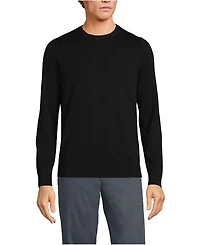 Lands' End Men's Fine Gauge Cotton Crew Neck Sweater