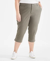 Style & Co Women's Plus Mid-Rise Comfort Waist Capri Pants, Created for Macy's