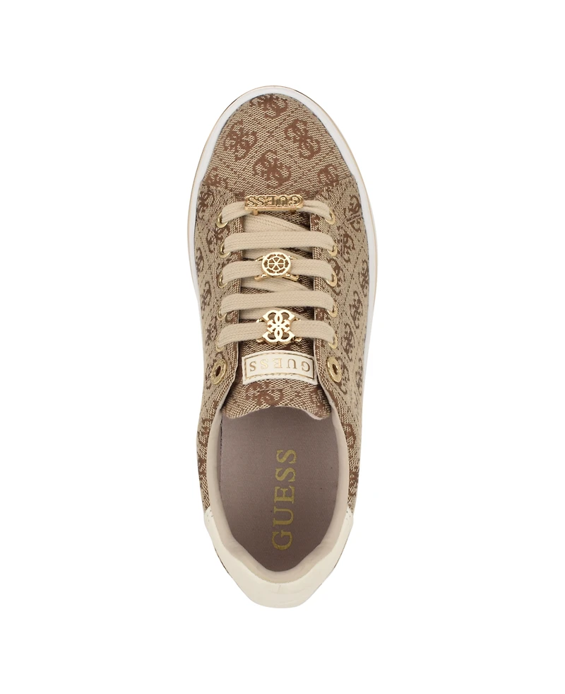 Guess Women's Stasey Charms Lace-Up Sneaker