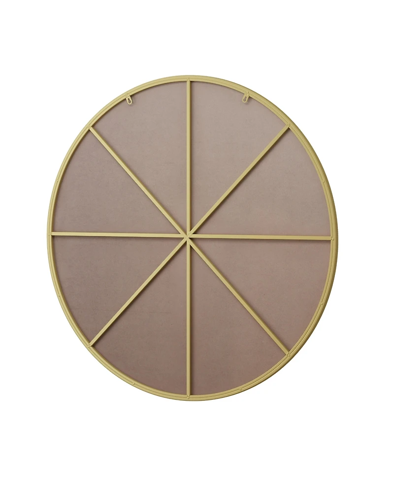 Slickblue 39-Inch Gold Circular Wall Mirror – Metal Framed Round Vanity Mirror for Bathroom, Living Room, or Bedroom Decor